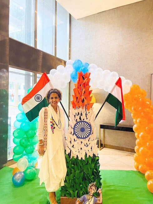 White Drape Dress with Scarf